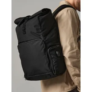 Q-Tech Custom <b>Roll</b>-Top <b>Backpack</b> Promotional Charge <b>Backpack</b> with Unique Design for Merchandising - Product Image 6
