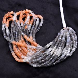 Cuentas Redondas de Piedra Lunar Natural Facetada Heishi de 4mm-5mm, Calidad AAA+, para Joyería - Product Image 5