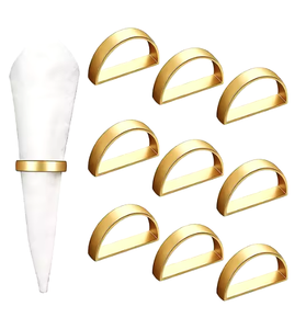 <b>Marvelous</b> Design Decorative Metal Round Leaf Napkin <b>Rings</b> Stocked Tissue <b>Rings</b> for Wedding, Party, Events Decoration Hot Selling - Product Image 6