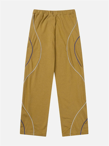 Oem Custom Cotton French Terry Pants <b>Stacked</b> Flared Sweatpants Streetwear Baggy Pocket Pants Wide Leg for Men - Product Image 5