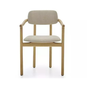 Silla de comedor de madera de teca, sillón nórdico de Color Natural para Patio, jardín, restaurante, muebles de cocina, venta al por mayor - Product Image 1