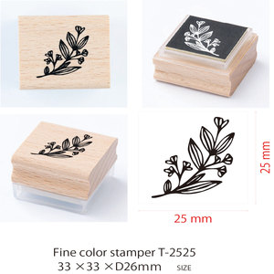 Tremenda calidad Precios finos Japón 25mm Patrones cuadrados Sello de madera Die Cambia libremente los colores Suministros para el regreso a la escuela - Product Image 2