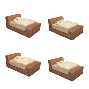 Maxisleep เตียงไม้สักแบบมัลติฟังก์ชั่นพับได้, เตียงไม้สักแบบพับเก็บได้ปรับขยายได้ประหยัดพื้นที่ได้ดีที่สุด - Product Image 3