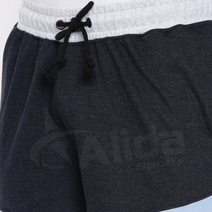 Pantalones cortos de malla de entrenamiento atlético de cintura media con logotipo personalizado de poliéster y LICRA para gimnasio - Product Image 5