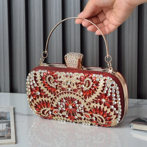 Bolsos de mano de madera hechos a mano para mujer, bolsos de metal para mujer, bolsos de mano para mujer, Mini bolsos para mujer a precio de fábrica al por mayor - Product Image 2