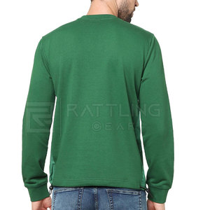 Sweat-shirt pour homme de haute qualité 2024, respirant, 100% coton, uni, séchage rapide, pull décontracté pour l'hiver, teinture unie - Product Image 3
