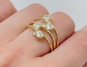 Bague de mariage élégante en acier inoxydable plaqué or 24 carats faite à la main, bijoux de conception classique pour le grand jour, vente en gros à la mode - Product Image 1