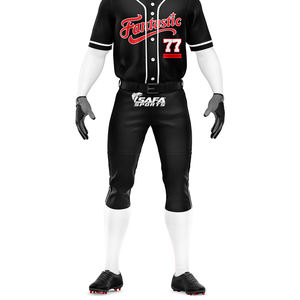Ensemble d'uniformes de baseball personnalisés, maillot et pantalon de baseball d'équipe, polyester respirant, vente en gros - Product Image 4