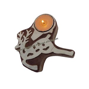 Deer Hand Crafted Wooden <b>Tea</b> <b>Light</b> Holder Stand for Anniversary Wedding Home and Events Decoration - Product Image 3