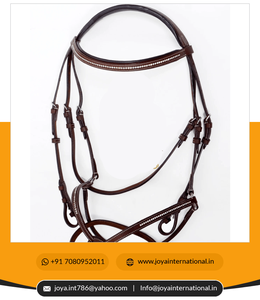 Plegable BR033 Calidad Cuero Headstall Figura 8 Brida con tachuelas brillantes Diseño Horse Products - Product Image 5