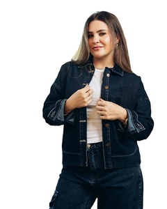 Chaqueta Vaquera de Invierno Ecológica de Estilo Casual para Mujer, Corte Regular - Product Image 3