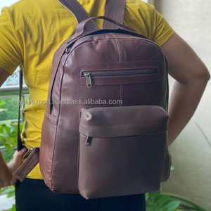 Sac À Dos en cuir Marron Fait Main Sac À Dos - Product Image 6