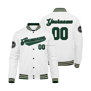 Custom Varsity <b>Jacket</b> Wool Body Leather Sleeves Stand Collar Front Logo Embroidery Windproof Breathable <b>Summer</b> <b>Jacket</b> MCACVJ32 - Product Image 1