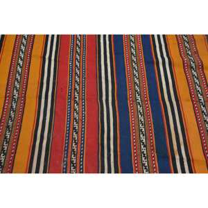 Vintage 44X94 pieds turc rouge bleu laine tapis classique grande surface ethnique Patchwork Design Latex couloir Rectangle abstrait chambre - Product Image 5