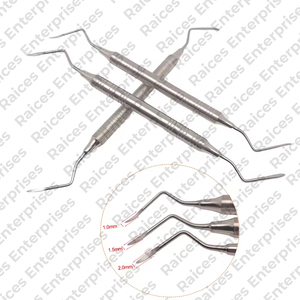 Venta al por mayor Dental Dientes Raspador para Limpieza 2025 Nueva Llegada Ligero Doble Extremo Periodontal Raspador Dental - Product Image 1