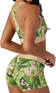 Conjunto de Pantalones Cortos y Pantalones de Yoga Deportivos Elásticos Activos Ecológicos con Logotipo Personalizado en la Parte Delantera/Cintura para Mujer, 2025 - Product Image 2