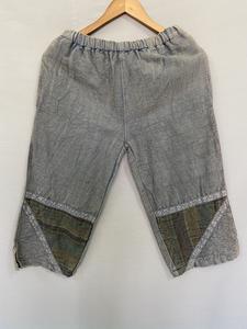 Nouveau pantalon long pour femme grande taille en coton et lin, fait main, pour l'été et le yoga - Product Image 2