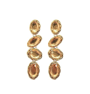 Bijoux en résine perles creuses boucles d'oreilles femmes café multicolore boucles d'oreilles bijoux géométriques produits en vrac quantité - Product Image 6