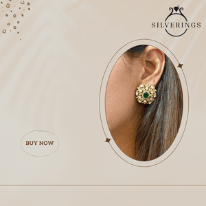 NOVAMART Fine <b>Emerald</b> Blossom Moissanite <b>Stud</b> <b>Earrings</b> Elegant and Luxurious Product Category Wholesale Export - Product Image 2