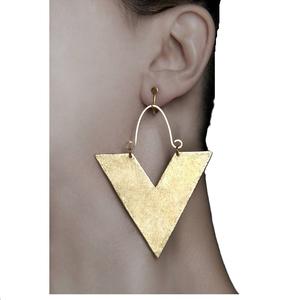 Pendientes de aro de latón minimalistas ligeros de alta calidad, joyería de uso diario personalizada, estilo clásico, para pedidos a granel - Product Image 2