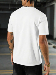 Camiseta OEM para hombre con logotipo personalizado Posición Camiseta de algodón de manga corta Antiarrugas Transpirable Listo para usar Directo de fábrica - Product Image 4