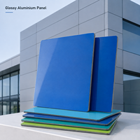 Panneau composite en aluminium ACP ACM de couleur brillante personnalisée, léger, facile à installer, pour la décoration de devanture de magasin
