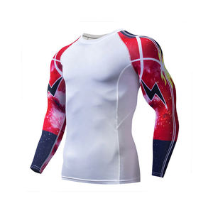 2023 Rash Guard à manches longues pour hommes sublimés personnalisés Meilleure vente Services OEM simples disponibles - Product Image 4