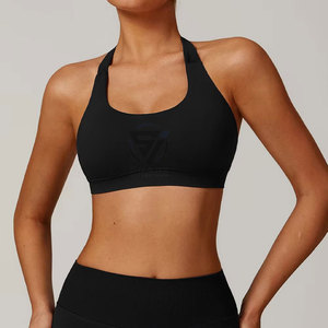 Soutiens-gorge de sport en dentelle à bretelles croisées, sexy, à maintien élevé, respirants, doux, vierges, pour femmes, avec logo personnalisé, vente en gros - Product Image 3