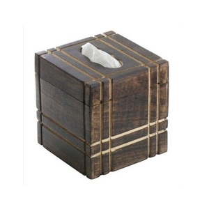 Design exclusif Hôtels Restaurants Vaisselle Décoration Boîte de décoration de table Boîte à serviettes carrée dorée Hôtels Restaurants - Product Image 6