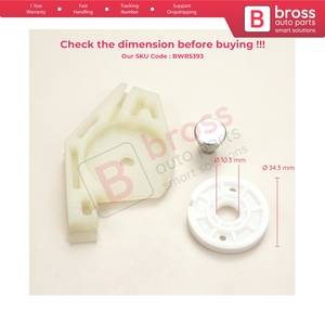 BWR5393 Front Right Window Regulator Corner Cable <b>Roller</b> Pulley <b>Clips</b> Pin Set 2 for Doblo MK1 119 223 2001-2010 51718403 - Product Image 5