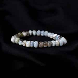 Boulder Opale Perlé Bracelet 8mm Lisse Pierres Précieuses Perles Rondes Stretch Bijoux pour Femmes Boho À La Mode Style Cadeau En Gros - Product Image 2