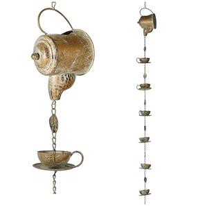 Chaîne de pluie moderne en métal galvanisé de conception supérieure en forme de carré de fleur pour les accessoires extérieurs de jardin décoratifs - Product Image 4