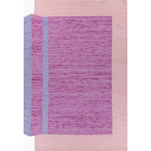 พรมขนสัตว์ทอลายทางสีชมพูและสีม่วงสำหรับใช้ในบ้าน-รุ่น Adwl-133 - Product Image 1