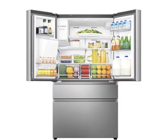 NEW OFFER PureFlat Standard-Depth 25.6cu.ft 3-<b>Door</b> 36in Wide Electric Smart French-<b>Door</b> Refrigerator Auto-Defrost Glass <b>Door</b> - Product Image 4