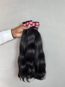 Extensiones de cabello humano Remy de grado ondulado indio crudo 100%, extensiones a granel rizadas profundas con ondas sueltas - Product Image 2
