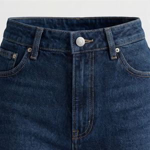 Jeans en denim pour femmes, couleur personnalisée, taille haute, coupe slim, skinny à évasé, pantalon cargo ample, style décontracté en coton, nouvelle arrivée - Product Image 4