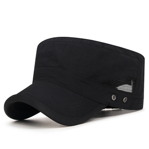 New 2025 Summer <b>Flat</b> <b>Hat</b> Outdoor Breathable Mesh Quick Drying <b>Men</b> Patrol Cadet Cap OEM ODM - Product Image 1
