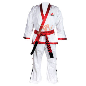 Professional Judo and Taekwondo Uniform High Quality <b>100</b>% Cotton <b>Fabric</b> Custom Logo Martial Arts Wear - Product Image 2