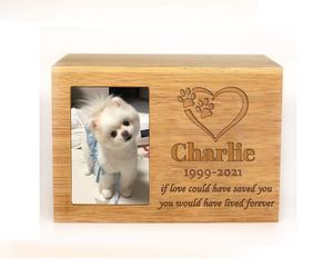 ODB Personalized Cremation Urns for <b>Ashes</b> Pet Memorial Keepsake Photo Box Cremation , Wood Keepsake for <b>Dogs</b> <b>Ashes</b> - Product Image 1