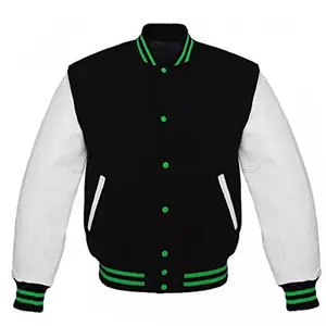 Chaquetas Varsity de Invierno con Cuello Alto, Bordadas y con Estampado Personalizado de Alta Calidad, Chaqueta de Béisbol Extra Grande para Hombre - Product Image 5