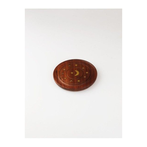 Porta Incienso Redondo de Madera Natural, Diseño Creativo, Decorativo para Mesa, Hogar, Hoteles, Fragancia - Product Image 4
