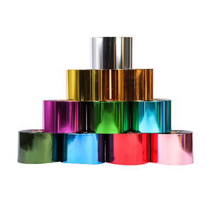 Custom Color <b>Metallized</b> Holographic Adhesive <b>Sticker</b> Reflective Rainbow Finish PET Film OEM Bulk Wholesale Packaging Lamination - Product Image 5