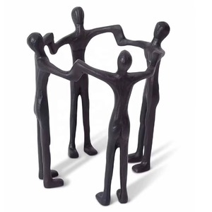 3 Figurines d'Hommes Ordinaires Finition Or Sculpture Artistique Décorative Accent pour la Maison de Luxe Bureau et Style Intérieur - Product Image 5