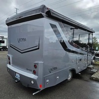 Caravane de qualité supérieure, camping-car, construction en aluminium et acier, capacité 4-6 personnes, bleu foncé/gris, charge utile 3500 kg, robuste