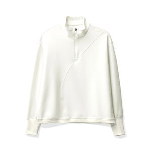 Custom Patch <b>Half</b> <b>Zip</b> Sweatshirt <b>Fleece</b> sweatshirt Comfort cut High <b>Zip</b> Collar Ribbed cuffs and hem Color Cotton High Quality - Product Image 1