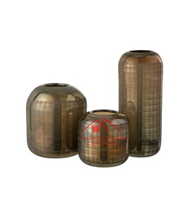 Juego de 2 Jarrones de Flores de Metal Dorado y Plateado para Decoración del Hogar, Macetero de Metal, Centros de Mesa para Bodas, Soporte para Jarrones - Product Image 3