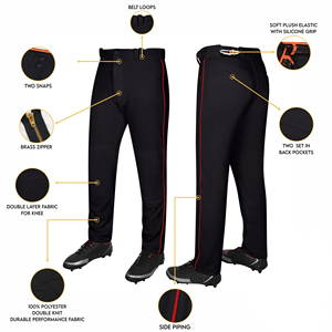 Pantalón de Béisbol de Alto Rendimiento, Estilo Largo para Hombre, con Trabillas para Cinturón y Tela con Control de Humedad para Comodidad Durante Todo el Día - Product Image 5
