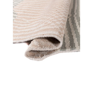 Alfombras de Lana Tejidas a Mano en Color Marfil con Diseño Geométrico de Cuadros para el Hogar, Rectangulares de 9x12, con Diseño de Diamantes para Pasillo, Sala de Estar y Dormitorio - ADWP-13084 - Product Image 2