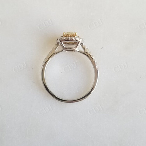 Nouvelle arrivée coussin coupe Moissanite diamant Double Halo pleine éternité bande grappe fiançailles et bague de mariage prix de gros - Product Image 3