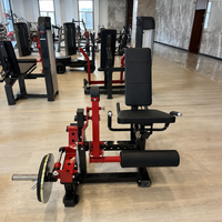 Appareil combiné professionnel d'extension et de flexion des jambes, à double fonction sélectible, pour entraînement des quadriceps et des ischio-jambiers, avec réglage par came rouge et tube ovale 2